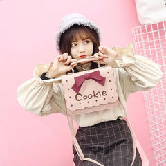 Funny Girl Handbag Cookie Bow Shoulder Bag