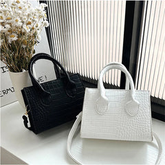 Crocodile Pattern PU Leather Crossbody Bags for Women Chain Shoulder Handbags