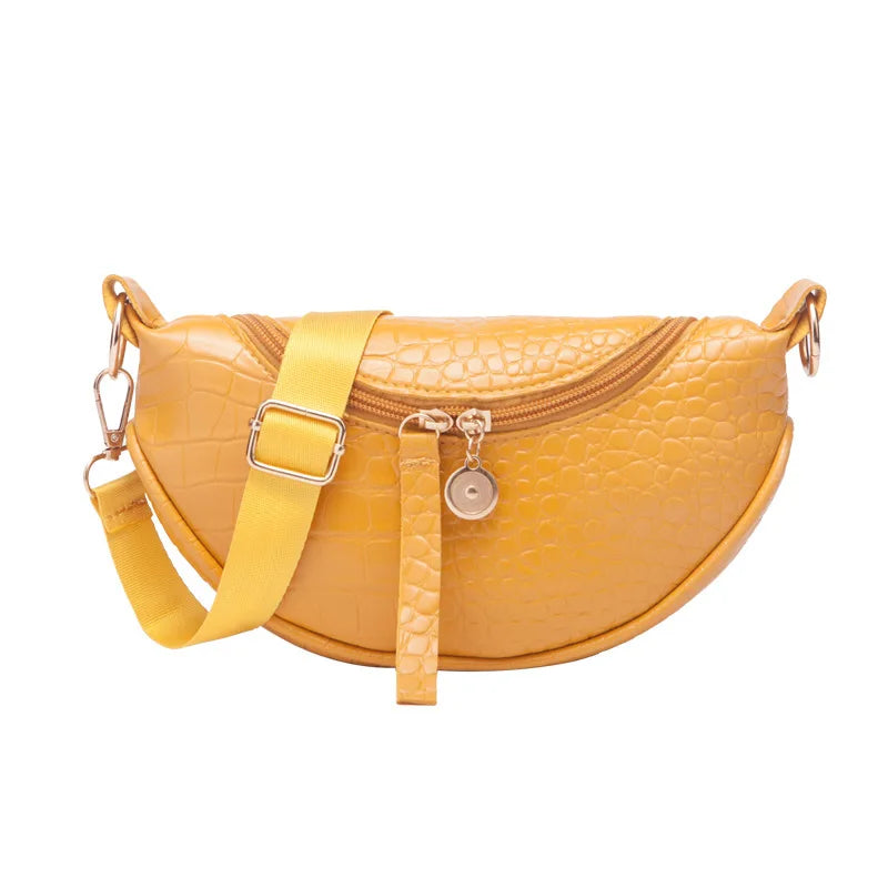 Crocodile Saddle Bag Crossbody Bag Women's Personality
