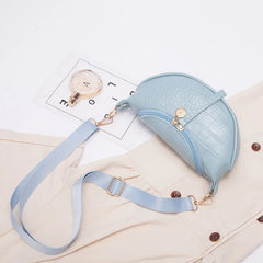 Crocodile Saddle Bag Crossbody Bag Women's Personality