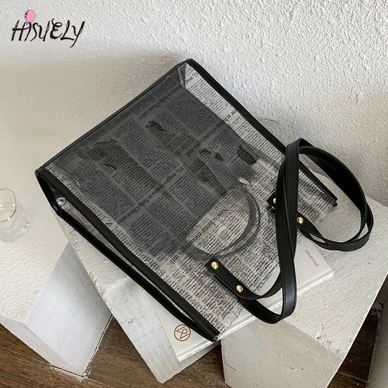 Transparent PVC Shoulder Bag Large Capacity Messenger Bag