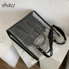 Transparent PVC Shoulder Bag Large Capacity Messenger Bag