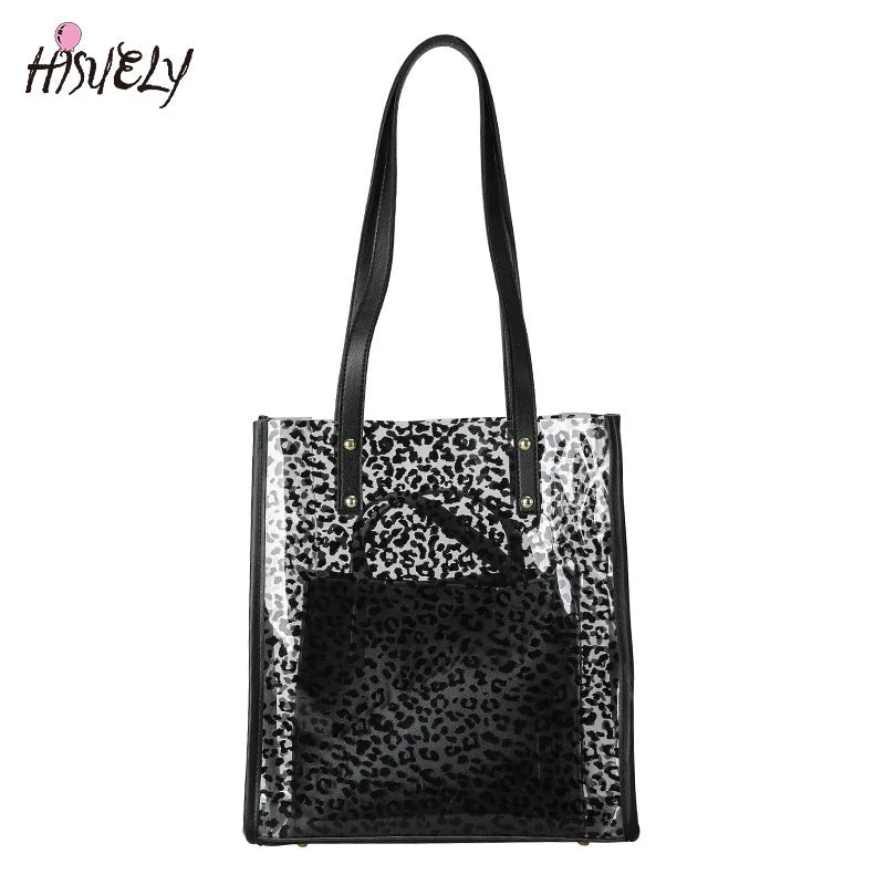 Transparent PVC Shoulder Bag Large Capacity Messenger Bag