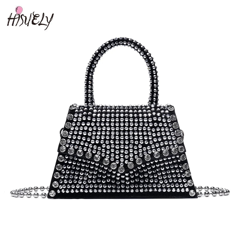 Small Tote Bag PU Leather Women Purses Handbag Chain Shoulder Bag