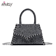 Small Tote Bag PU Leather Women Purses Handbag Chain Shoulder Bag