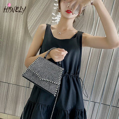 Small Tote Bag PU Leather Women Purses Handbag Chain Shoulder Bag