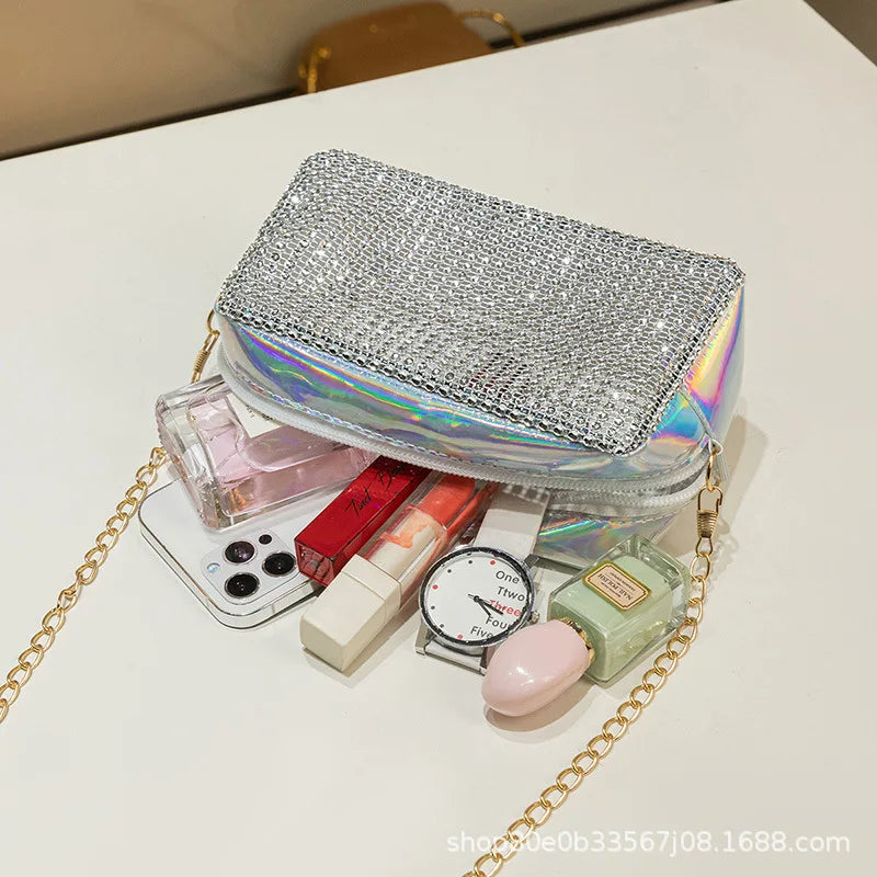 Diamond-encrusted Cosmetic Bag Women's Handbag Totes Shoulder Bag