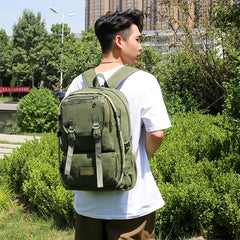 Waterproof Outdoor Canvas Backpack Men Sport Back Pack Male Schoolbag