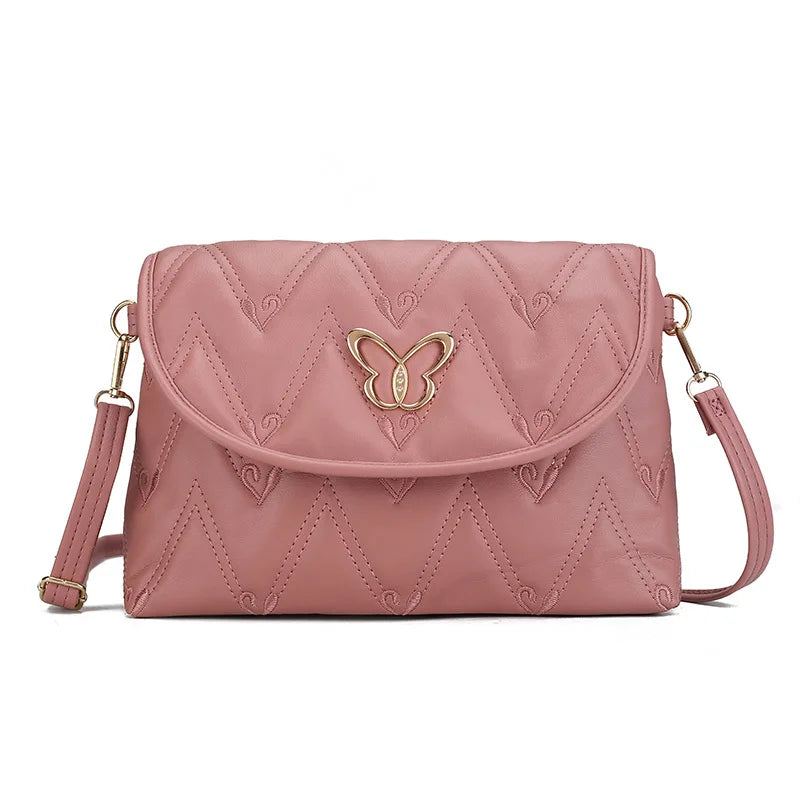 Embroidery PU Leather Female Handbag Lady's Shoulder Cross Body Bags