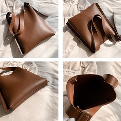 Women's Large Capacity Shoulder Bag Soft PU Leather Tote Handbag