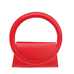 Round Handle Bag Pu Leather Lady Crossbody Shoulder Bag