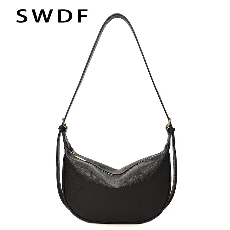 Soft Pu Leather Crossbody Bag for Women Shoulder Messenger Travel Hobos Purse