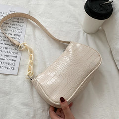 Small Square Sling Handbag Zipper Shoulder Bag