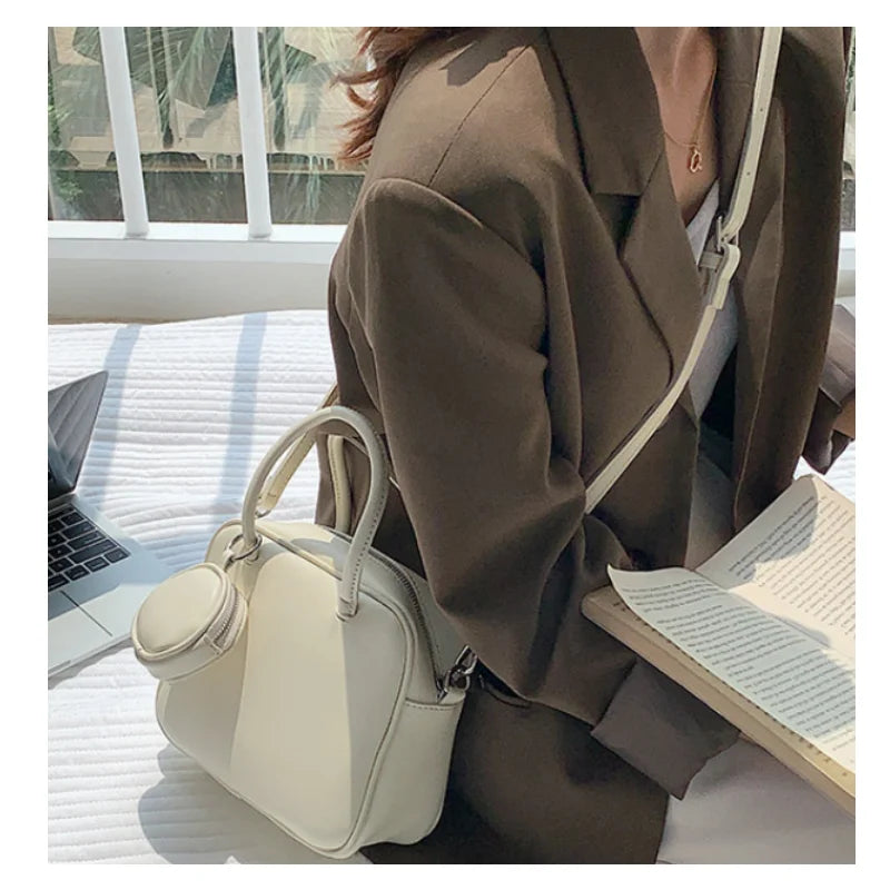 Small PU Leather Crossbody Bag Women Handbag