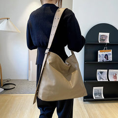 Soft Shoulder Bags Tote Big Pockets PU Leather