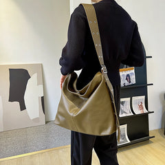 Soft Shoulder Bags Tote Big Pockets PU Leather