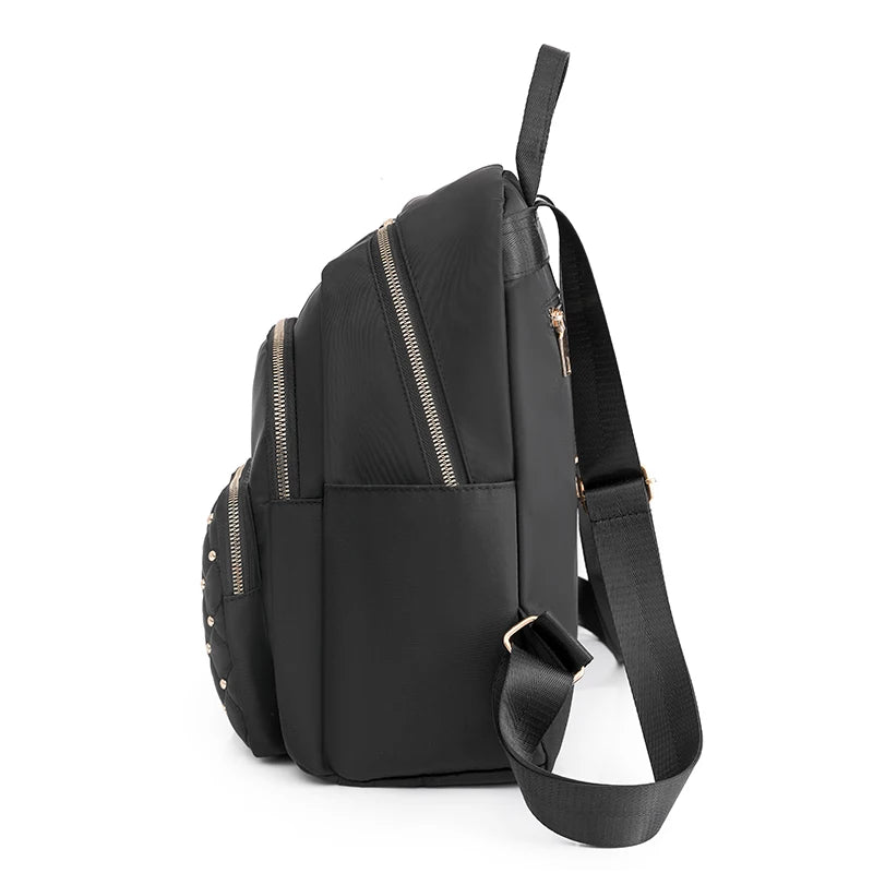 Durable Diamond Ladies Backpack Oxford Cloth Travel Backpack