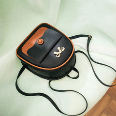 Women Mini PU Leather Backpack Small School Bag