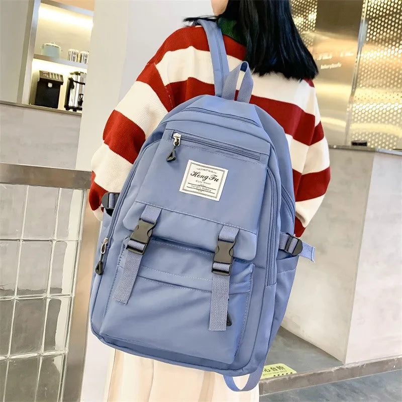 Nylon Women Backpack Waterproof Travel Backpacks Large Capacity School Bag