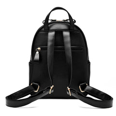 Rivet Backpack Women Solid School College Female Handbag