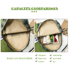 Plaid Canvas Women's Backpack Student Backpacks Large Capacity Waterproof