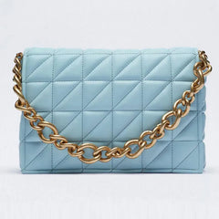 Metal Chain Square Bag Rhombus Female Shoulder Bag