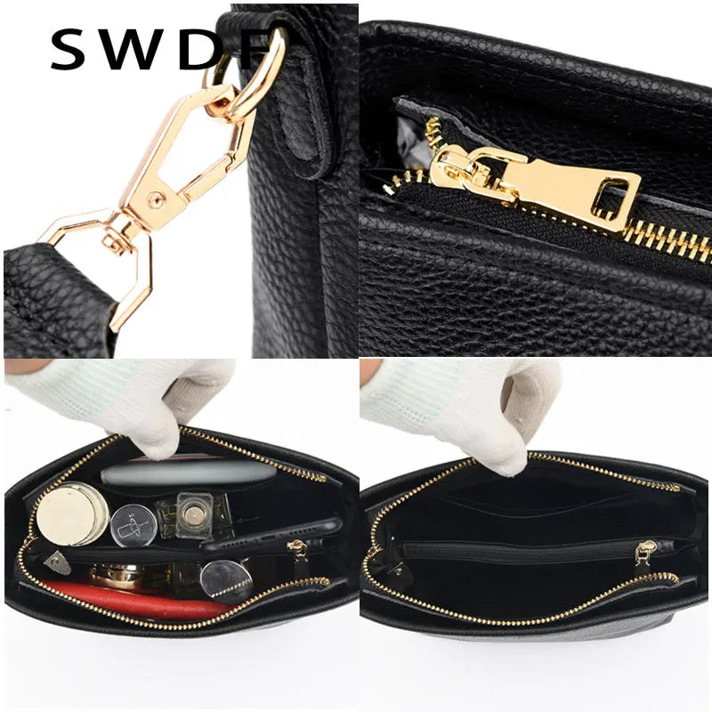 Solid Cow Women Shoulder Crossbody Bag Phone Purses