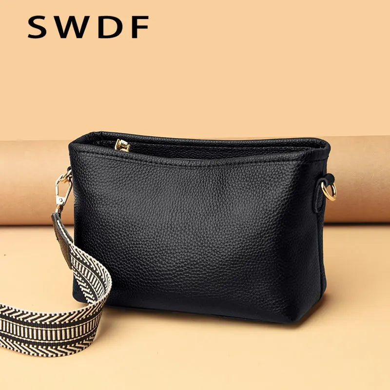 Solid Cow Women Shoulder Crossbody Bag Phone Purses
