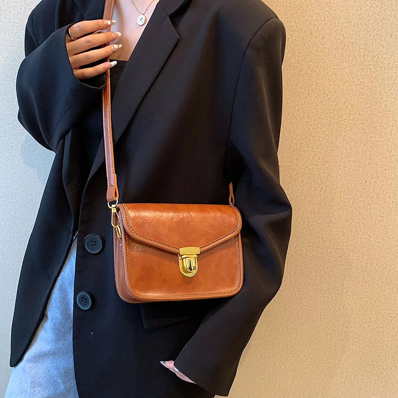 Retro Lady Handbag Purse Mini Square Bag