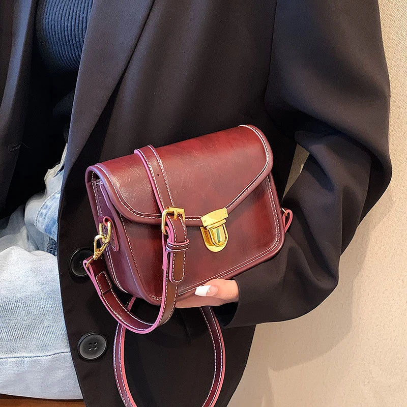 Retro Lady Handbag Purse Mini Square Bag