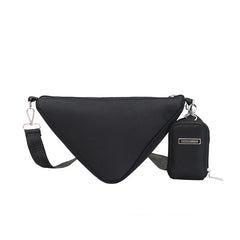 Spring Triangle Nylon Shoulder Bag Ladies Crossbody Bag