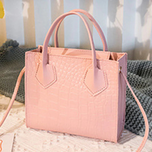 Crocodile Pattern Crossbody Handbag Vintage Shoulder Bag Stylish Tote