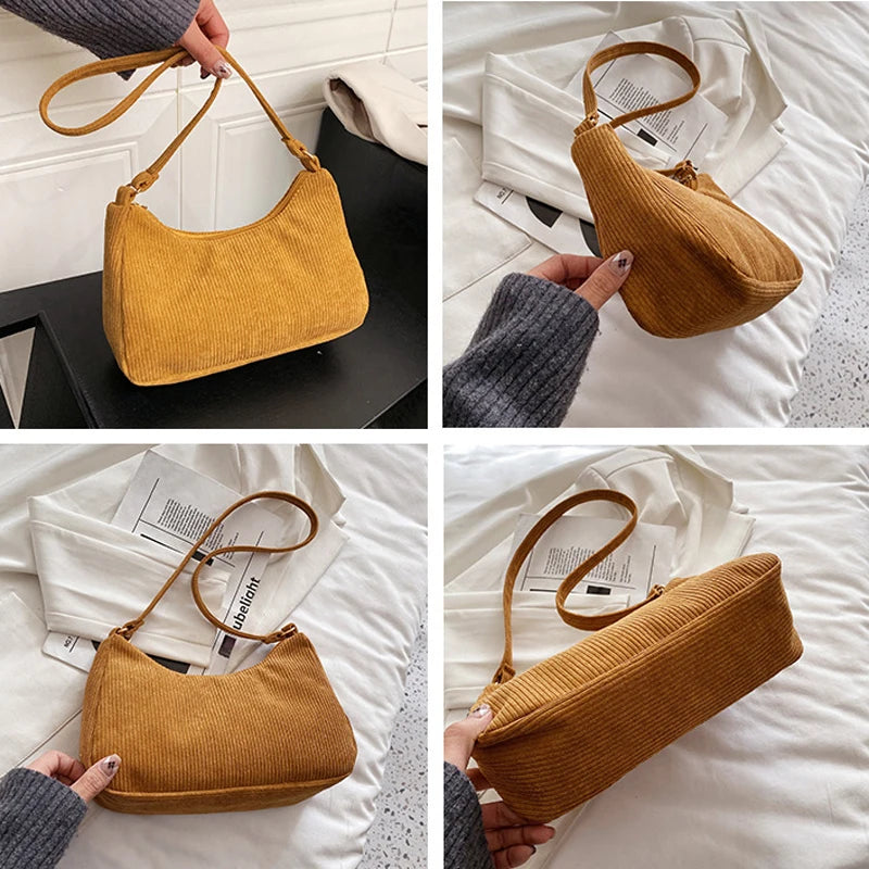 Vintage Nylon Women Shoulder Bag Casual Zipper Female Handbag