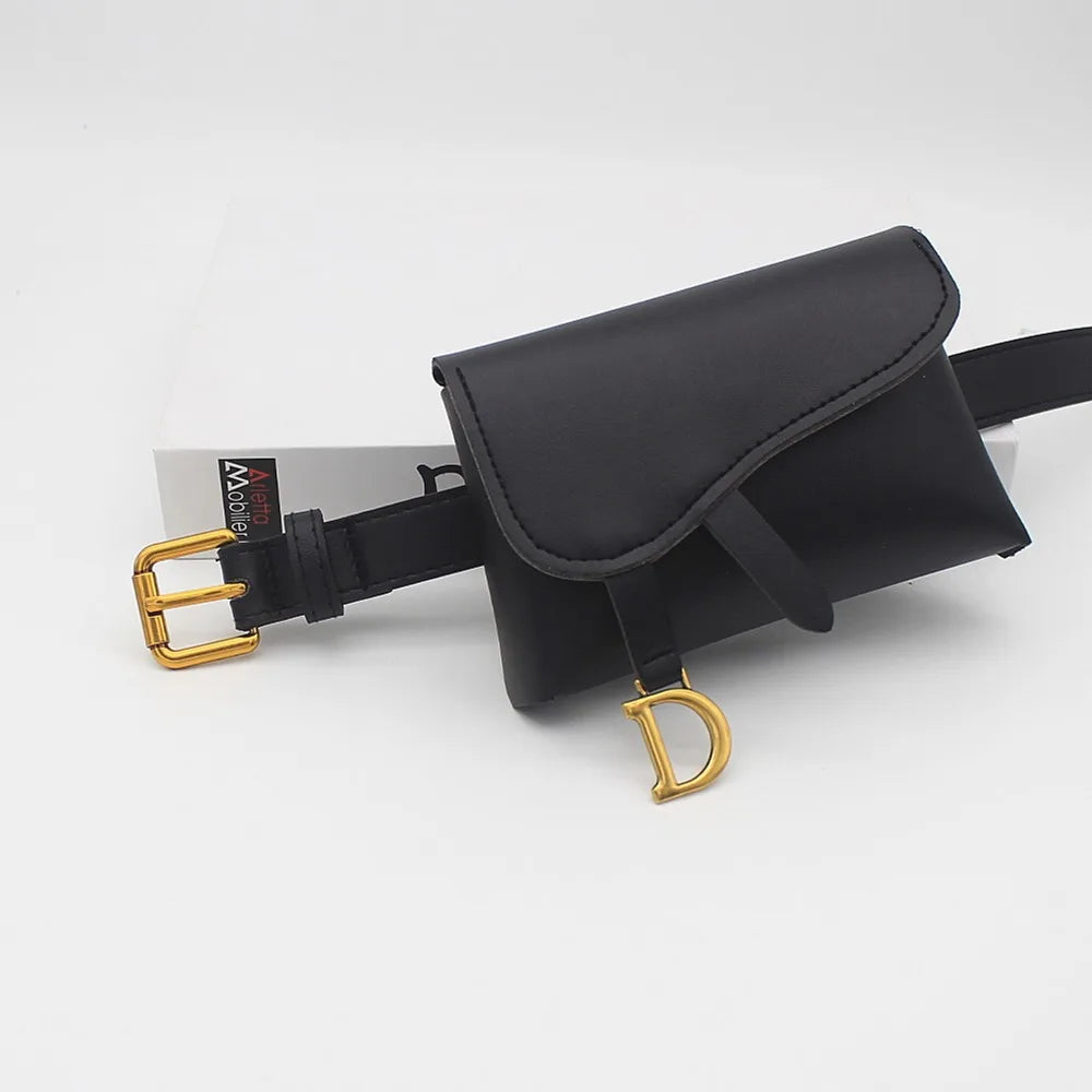 PU Leather Fanny Bag for Phone Pouch Waist Pack