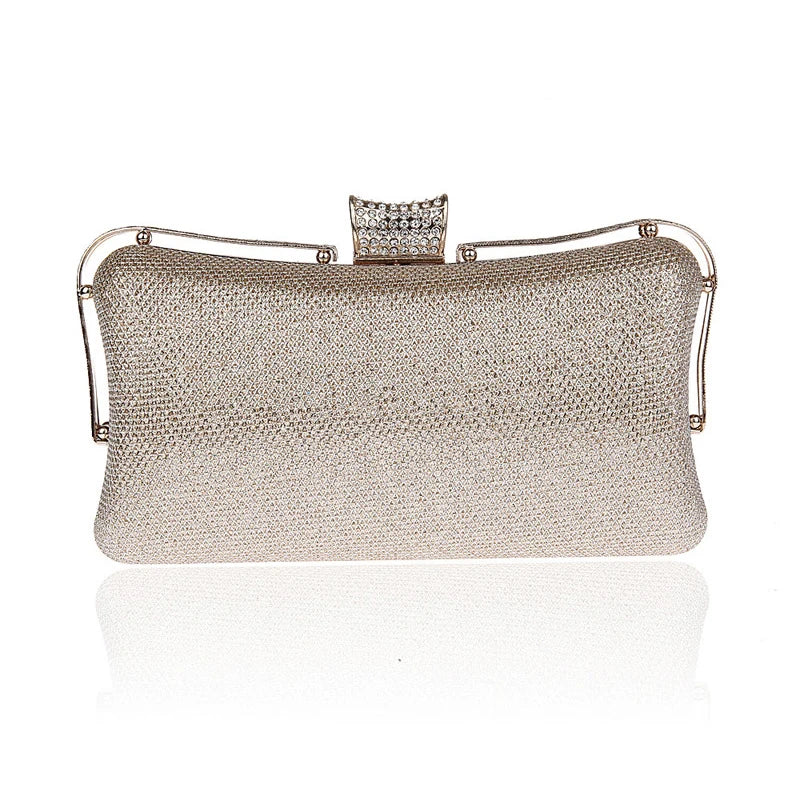 Metal Patchwork Shoulder Bags Ladies Print Clutch Party Evening Bags