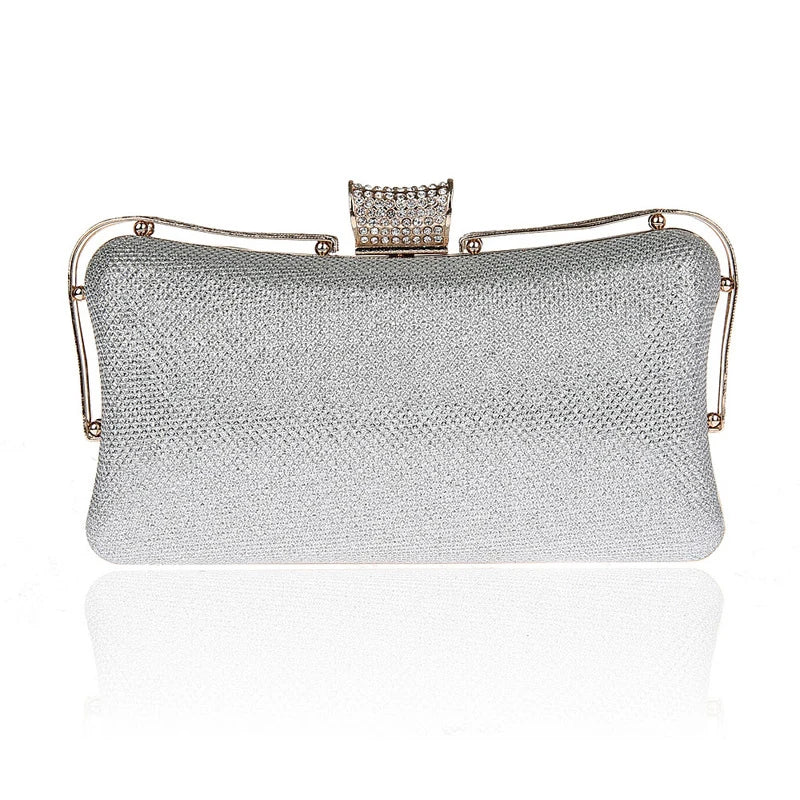 Metal Patchwork Shoulder Bags Ladies Print Clutch Party Evening Bags