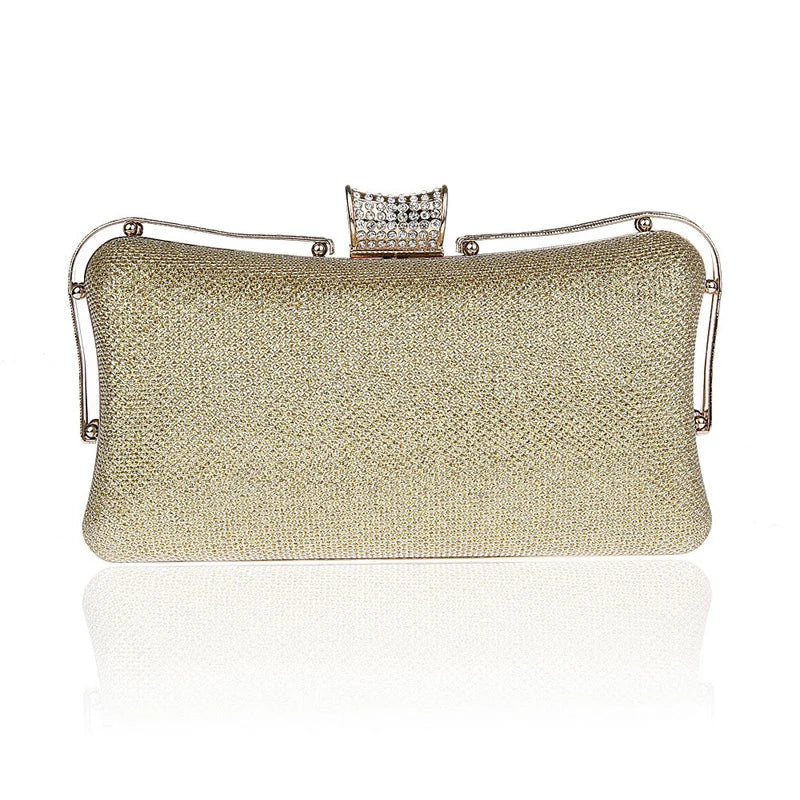 Metal Patchwork Shoulder Bags Ladies Print Clutch Party Evening Bags