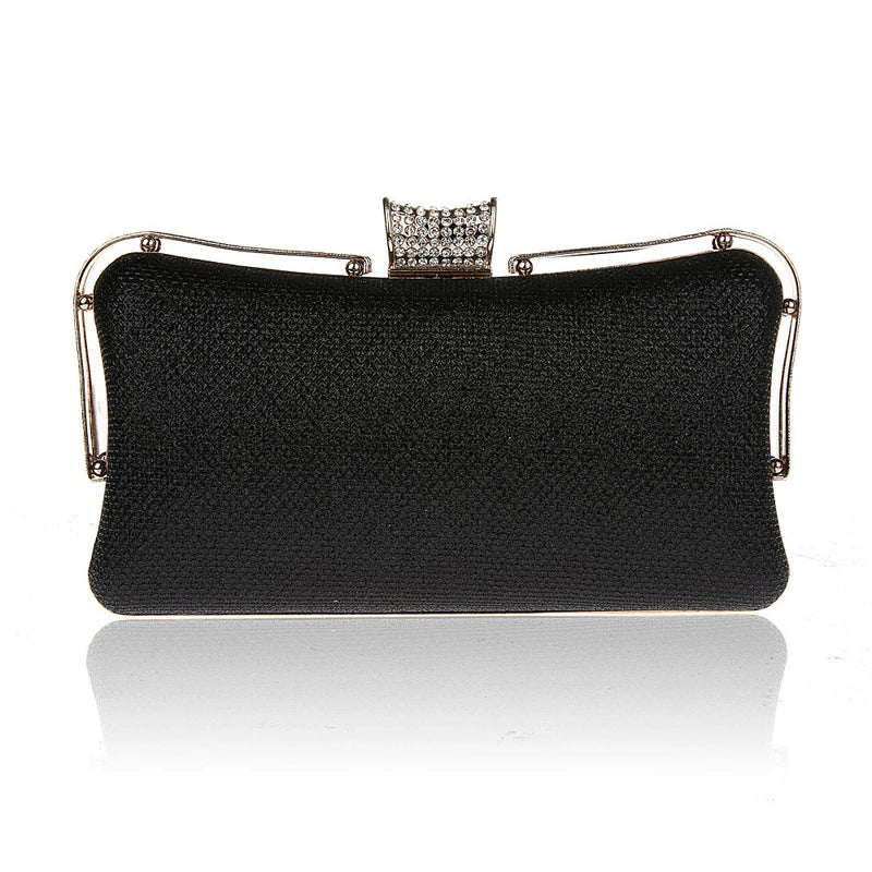 Metal Patchwork Shoulder Bags Ladies Print Clutch Party Evening Bags