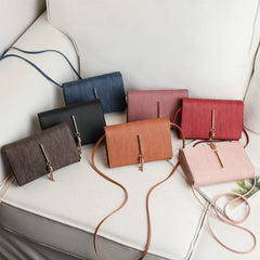Women Crossbody Handbag Small PU Leather Tassel Decor Casual Shoulder Purse
