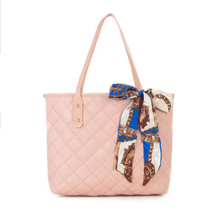 Women Shoulder Bag PU Leather Rhombic Embroidery Handbag Tote Bag