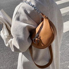 Women Waist Bag Brown Chain Crossbody Bags Chest Bags Female Belt Bag