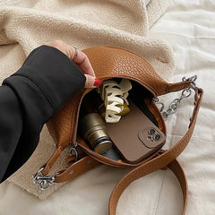 Women Waist Bag Brown Chain Crossbody Bags Chest Bags Female Belt Bag