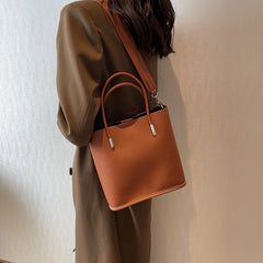 Fashionable Tote Women Shoulder Bags PU Leather High Capacity Multi-function