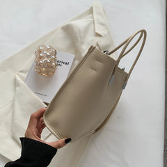 Fashionable Tote Women Shoulder Bags PU Leather High Capacity Multi-function