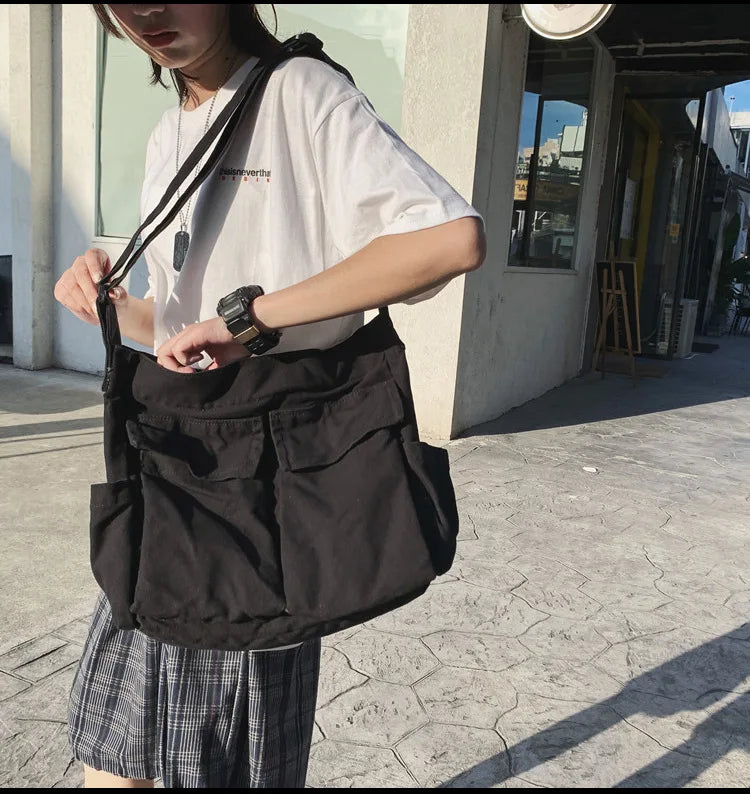 Canvas Teen Shoulder Bag Women's Crossbody Purse