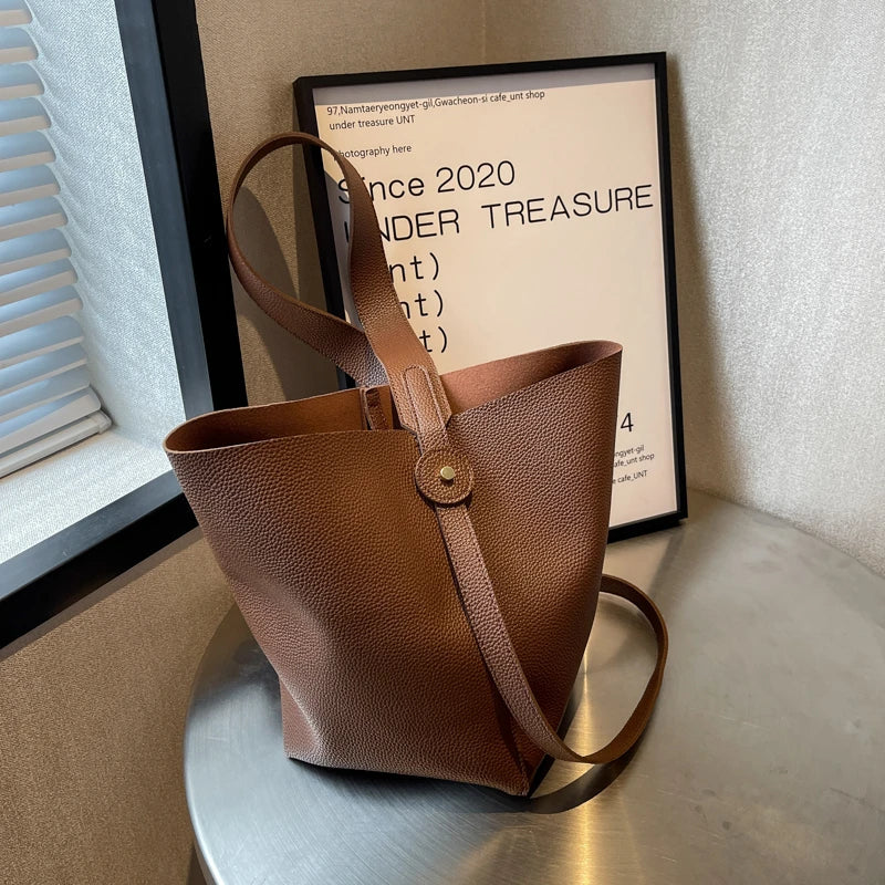Women's Casual Tote Shoulder Bag Large Capacity Soft Handbag