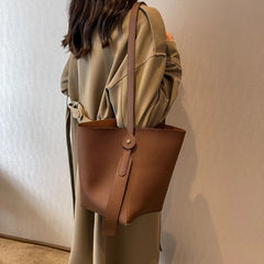 Women's Casual Tote Shoulder Bag Large Capacity Soft Handbag