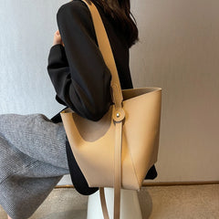 Women's Casual Tote Shoulder Bag Large Capacity Soft Handbag