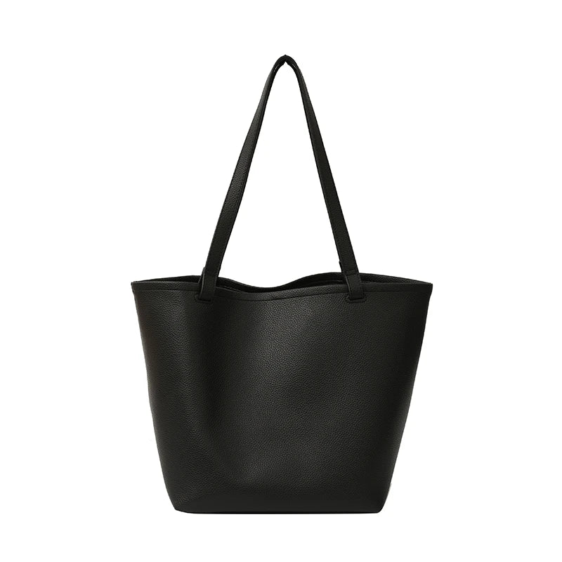Women Casual Tote Soft Shoulder Bag Large Capacity Handbag