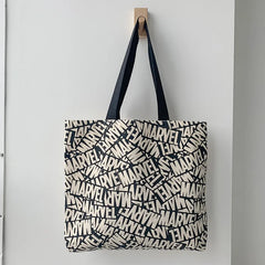 Graffiti Canvas Shoulder Bag for Women Large Capacity